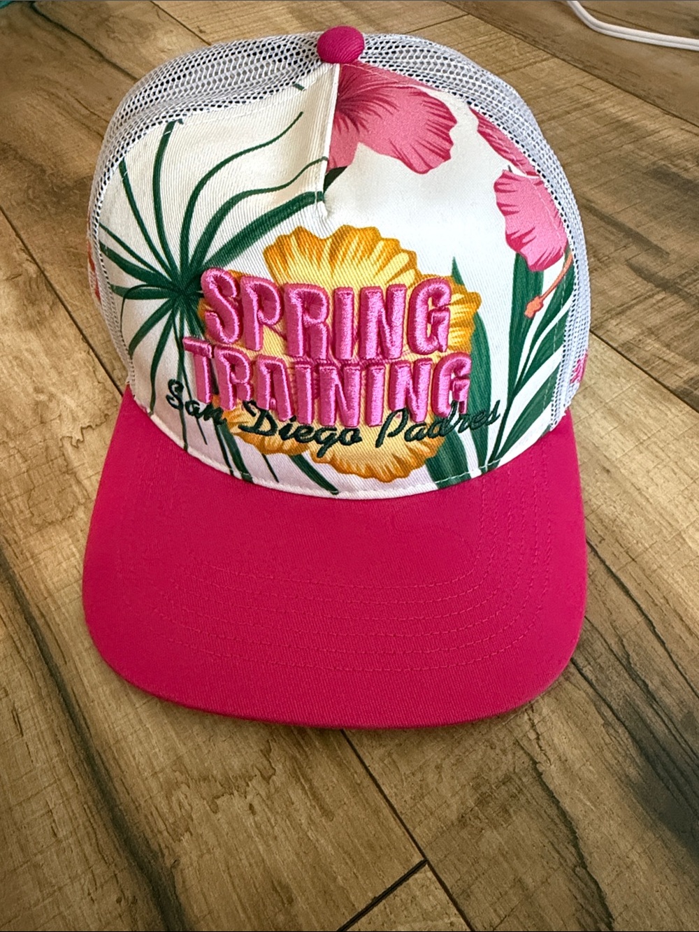 Spring Training Floral Mesh Trucker Hat - San Diego Padres